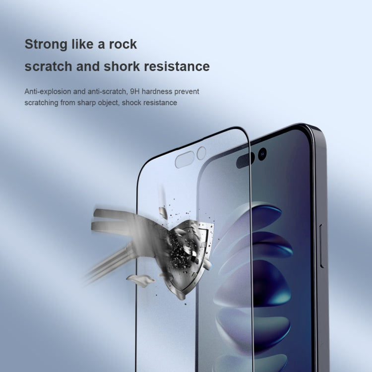 For iPhone 14 Pro NILLKIN Fog Mirror 0.33mm 9H Full Screen Matte Tempered Glass Film - HoMEdemic™ 