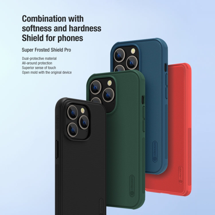 For iPhone 14 Pro NILLKIN Frosted Shield Pro PC + TPU Phone Case(Red) - HoMEdemic™ 