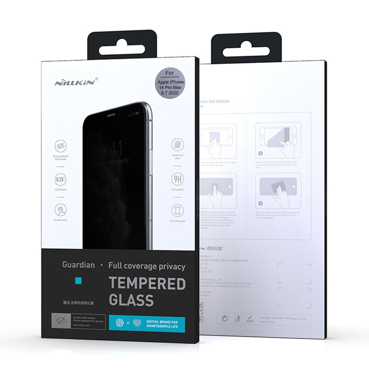 For iPhone 14 Pro NILLKIN Guardian Full Coverage Privacy Tempered Glass Film - HoMEdemic™ 