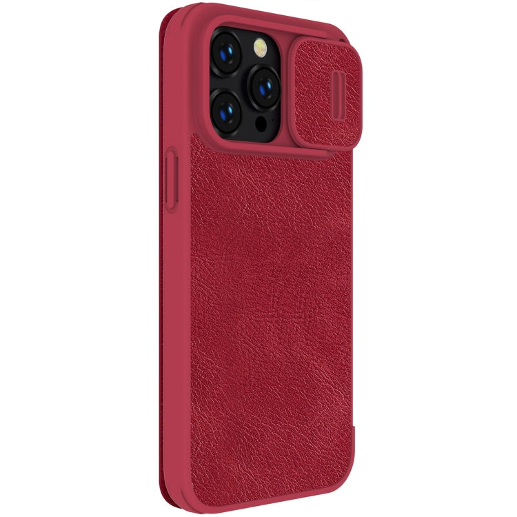 For iPhone 14 Pro NILLKIN QIN Series Pro Crazy Horse Texture Leather Case(Red) - HoMEdemic™ 