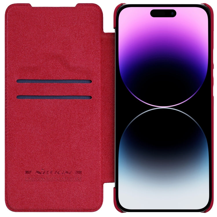 For iPhone 14 Pro NILLKIN QIN Series Pro Crazy Horse Texture Leather Case(Red) - HoMEdemic™ 