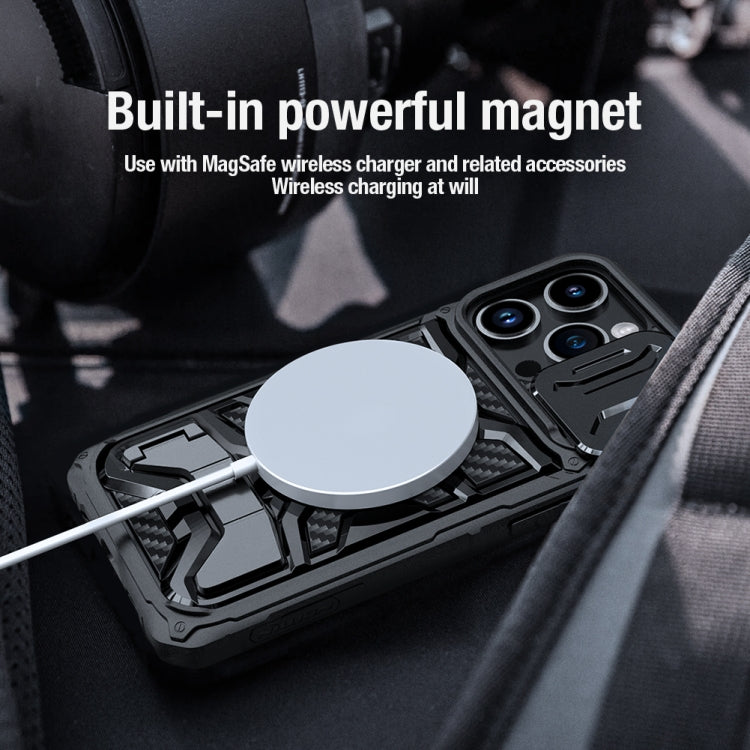 For iPhone 14 Pro NILLKIN Sliding Camera Cover Design TPU + PC Magnetic Phone Case(Black) - HoMEdemic™ 