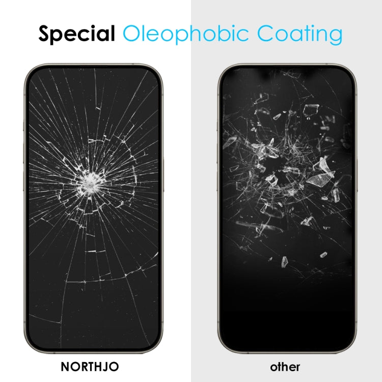 For iPhone 14 Pro NORTHJO A++ 28 Degree Privacy Full Glue Silk Printing Tempered Glass Film - HoMEdemic™ 