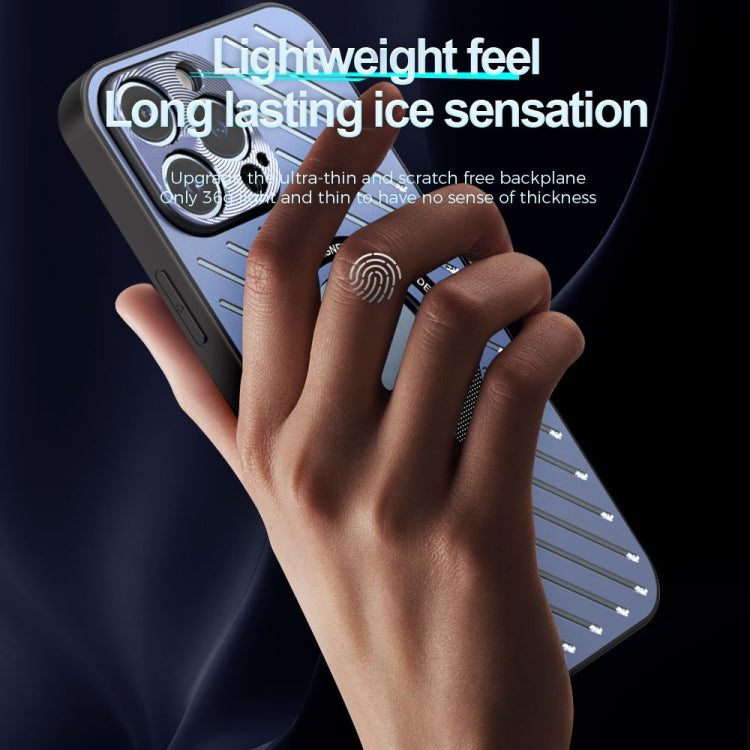 For iPhone 14 Pro R-JUST RJ57 CD Pattern MagSafe Cooling Phone Case(Silver) - HoMEdemic™ 