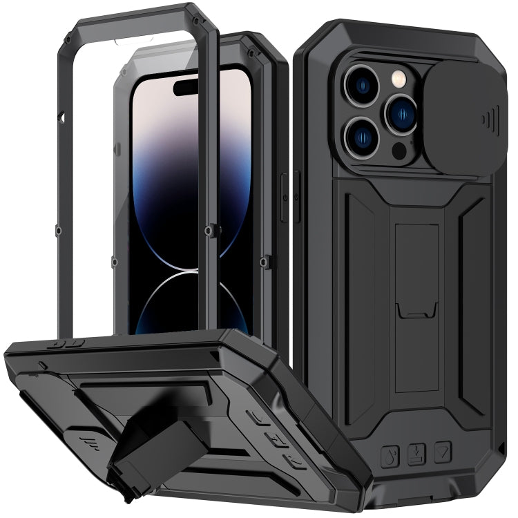 For iPhone 14 Pro R-JUST Shockproof Life Waterproof Dust-proof Case(Black) - HoMEdemic™ 