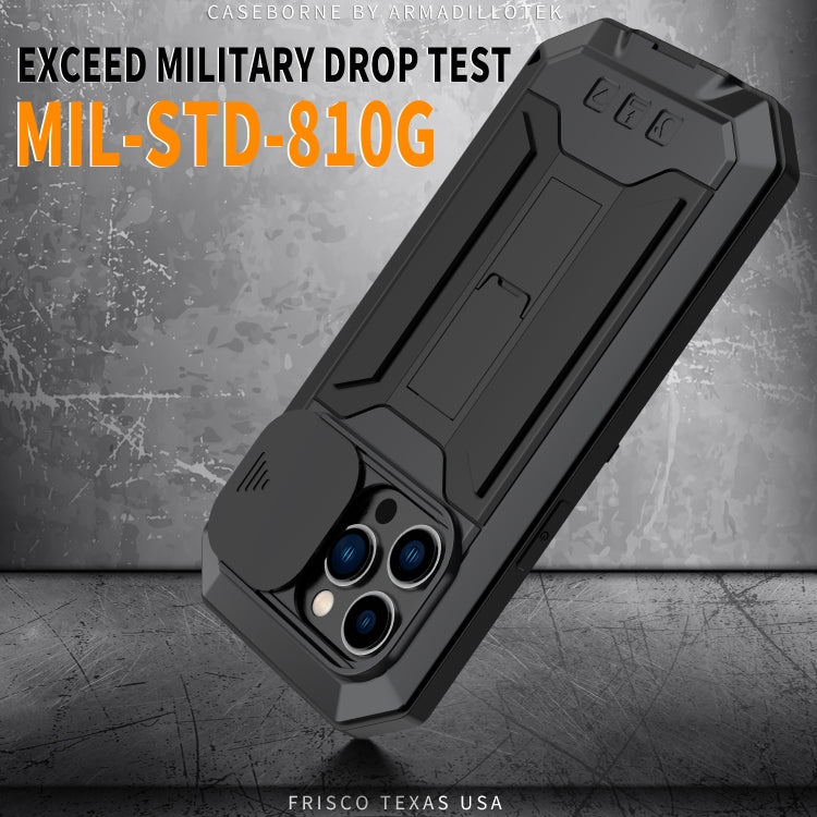 For iPhone 14 Pro R-JUST Shockproof Life Waterproof Dust-proof Case(Black) - HoMEdemic™ 