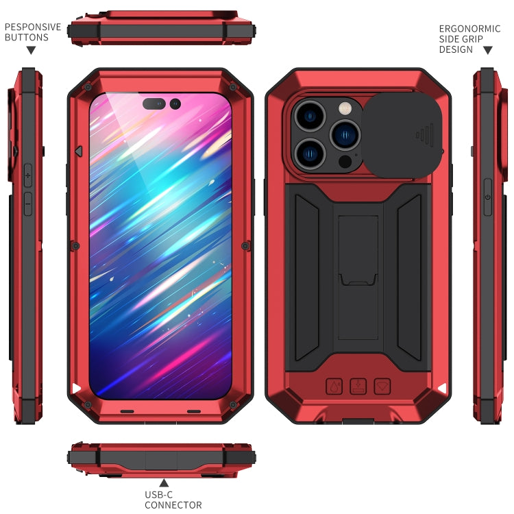 For iPhone 14 Pro R-JUST Shockproof Life Waterproof Dust-proof Case(Red) - HoMEdemic™ 
