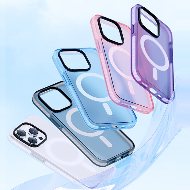 For iPhone 14 Pro ROCK Double-layer Armor Shield MagSafe Magnetic Phone Case(Purple) - HoMEdemic™ 