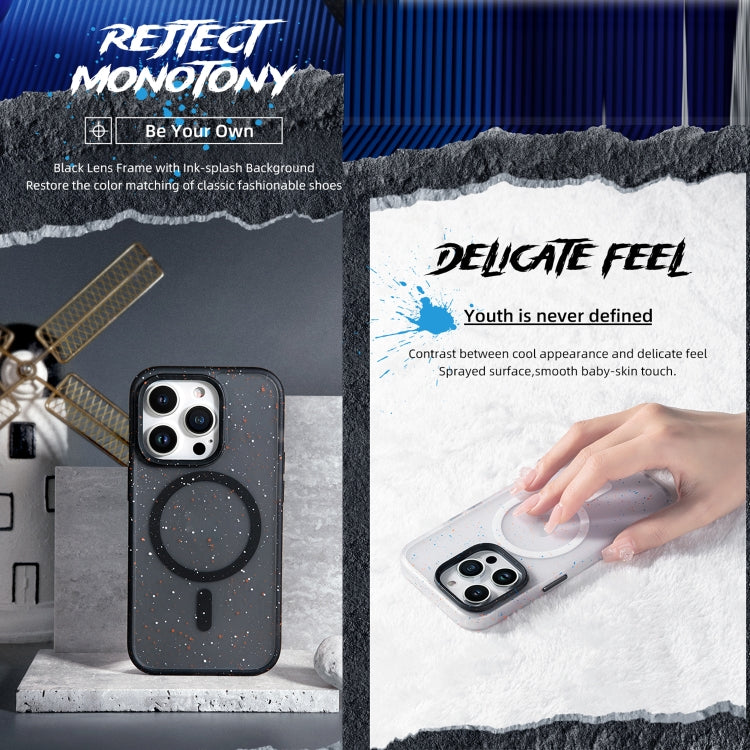 For iPhone 14 Pro ROCK Guard Ink Splash MagSafe Phone Case(White) - HoMEdemic™ 