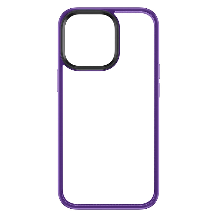 For iPhone 14 Pro ROCK Guard Transparent Phone Case(Purple) - HoMEdemic™ 