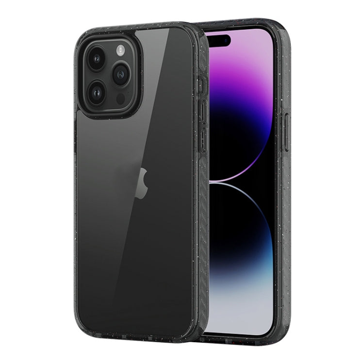 For iPhone 14 Pro Rock Crystal Armor PC Shockproof TPU Phone Case(Transparent Black) - HoMEdemic™ 