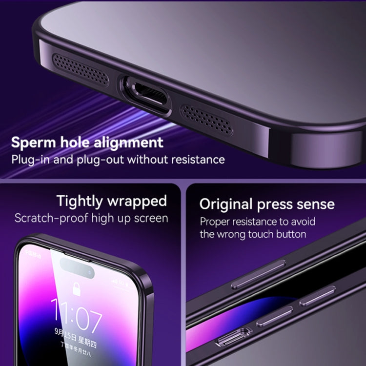 For iPhone 14 Pro SULADA Electroplating Frosted All-inclusive TPU Phone Case(Sierra Blue) - HoMEdemic™ 