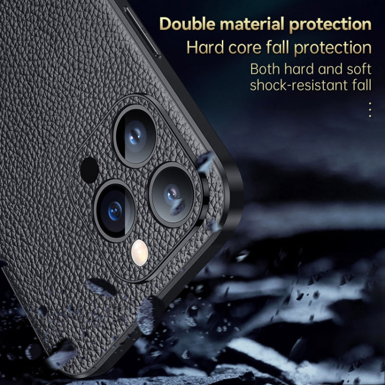 For iPhone 14 Pro SULADA Famous Artisan Series Litchi Leather PC + TPU Phone Case(Orange) - HoMEdemic™ 