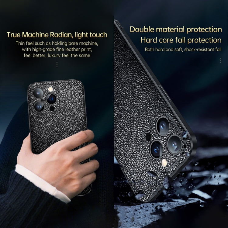 For iPhone 14 Pro SULADA Invisible Bracket Leather Back Cover Phone Case(Orange) - HoMEdemic™ 