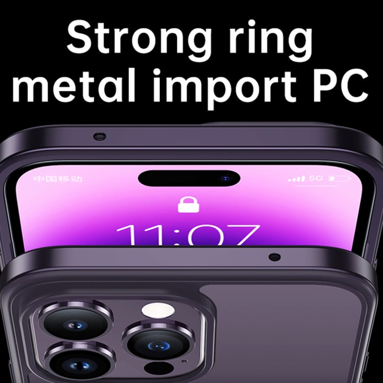 For iPhone 14 Pro SULADA Metal Frame + Nano Glass + TPU Phone Case(Pink) - HoMEdemic™ 