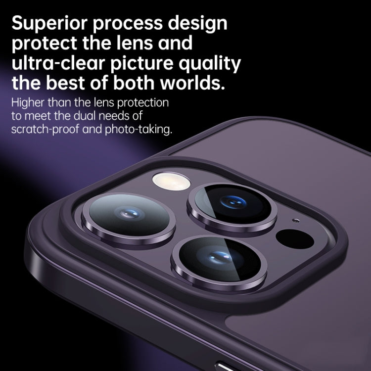 For iPhone 14 Pro SULADA Metal Frame + Nano Glass + TPU Phone Case(Pink) - HoMEdemic™ 