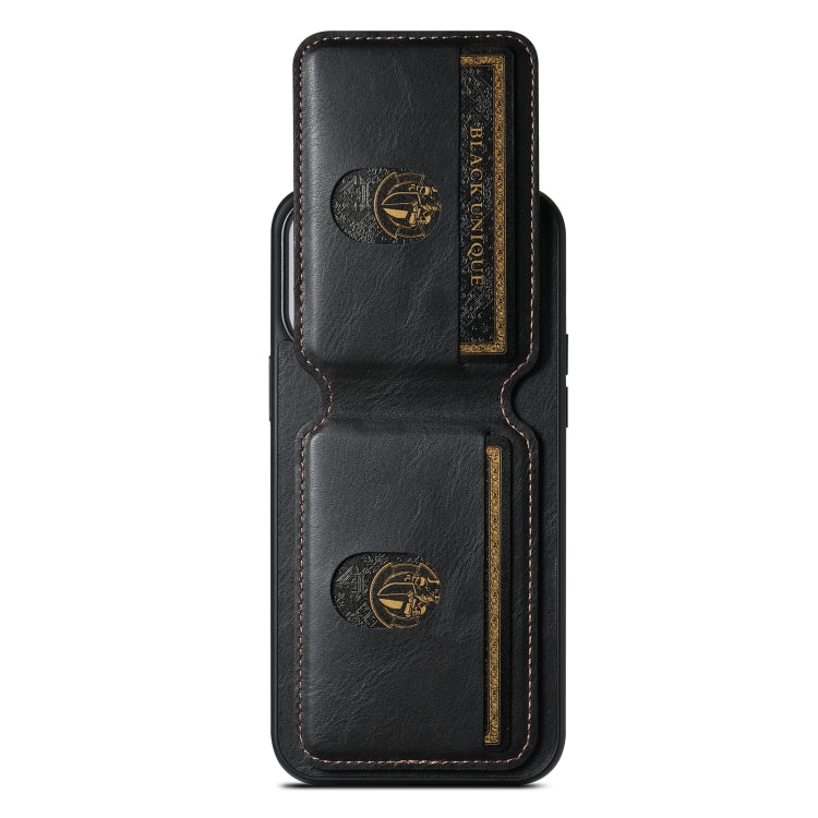 For iPhone 14 Pro Suteni H02 Leather Wallet Stand Back Phone Case(Black) - HoMEdemic™ 