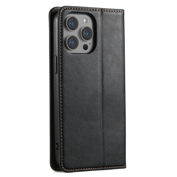 For iPhone 14 Pro Suteni J02 Oil Wax Wallet Leather Phone Case(Black) - HoMEdemic™ 