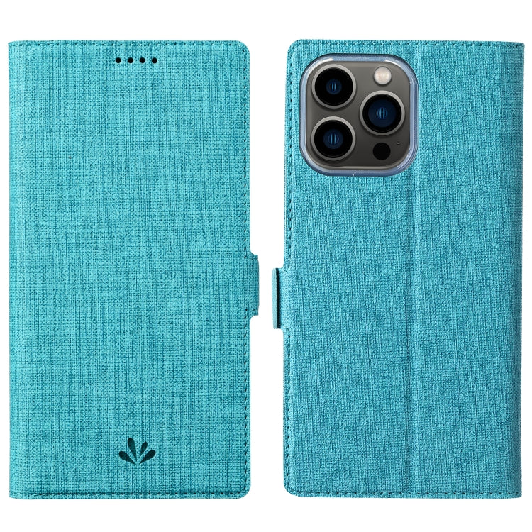 For iPhone 14 Pro ViLi K Series Dual-side Buckle Magsafe Leather Phone Case(Blue) - HoMEdemic™ 
