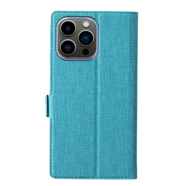 For iPhone 14 Pro ViLi K Series Dual-side Buckle Magsafe Leather Phone Case(Blue) - HoMEdemic™ 