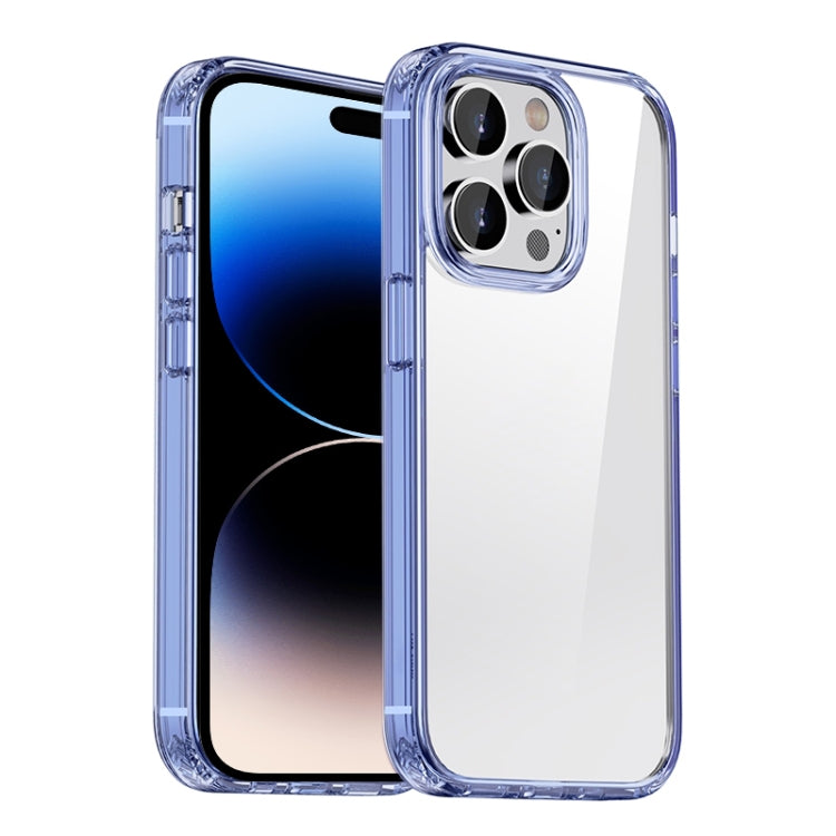 For iPhone 14 Pro iPAKY Shockproof PC + TPU Protective Phone Case(Transparent Blue) - HoMEdemic™ 