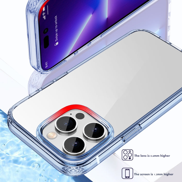 For iPhone 14 Pro iPAKY Shockproof PC + TPU Protective Phone Case(Transparent Blue) - HoMEdemic™ 