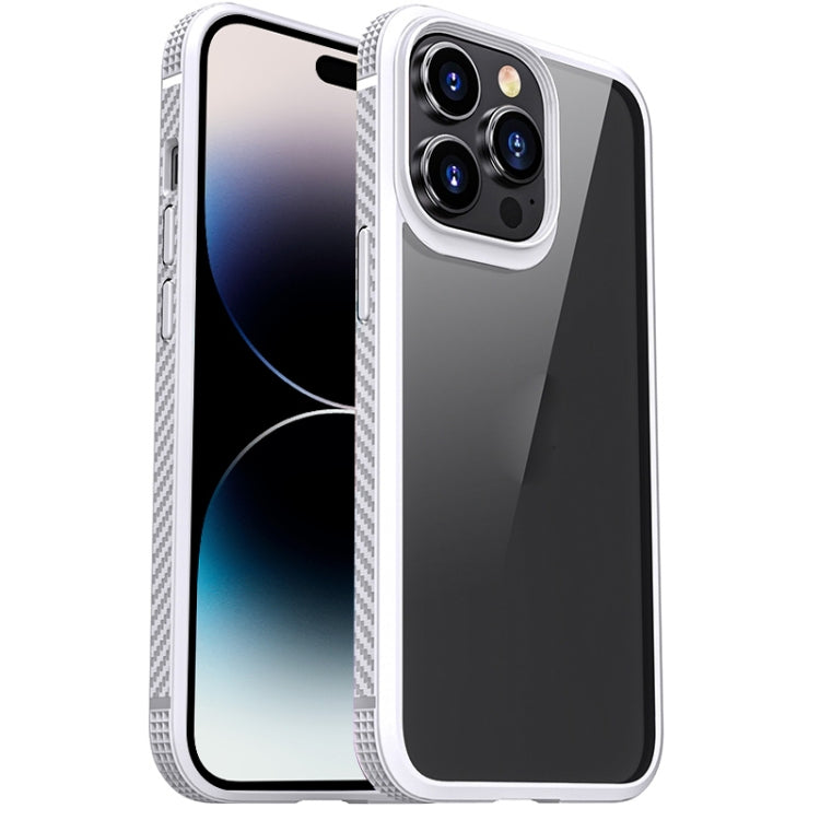 For iPhone 14 Pro iPAKY Shockproof PC + TPU Protective Phone Case(White) - HoMEdemic™ 