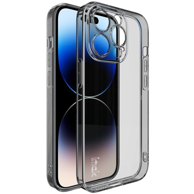 For iPhone 14 Pro imak UX-5 Series Shockproof TPU Protective Phone Case(Transparent Black) - HoMEdemic™ 