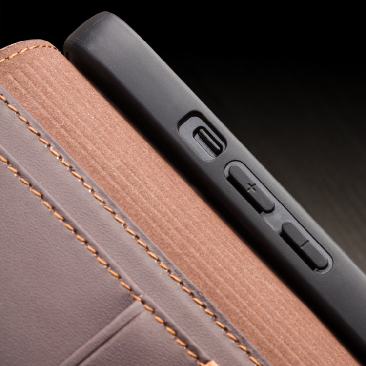 For iPhone 14 QIALINO Business Horizontal Flip PU Phone Case (Brown) - HoMEdemic™ 