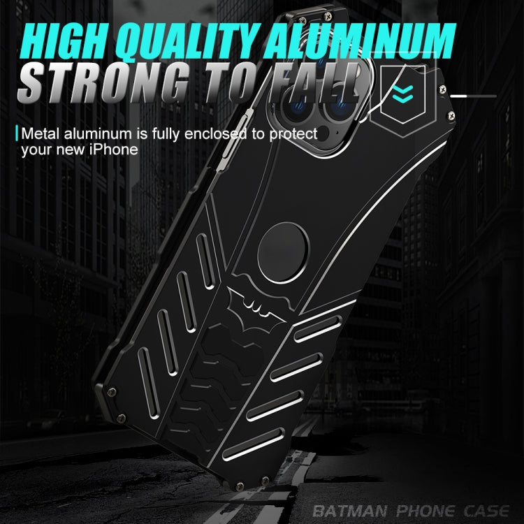 For iPhone 14 R-JUST Batman Metal Mobile Phone Protective Case (Black) - HoMEdemic™ 