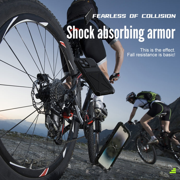 For iPhone 14 R-JUST Life Waterproof Dustproof Shockproof Phone Case(Black) - HoMEdemic™ 