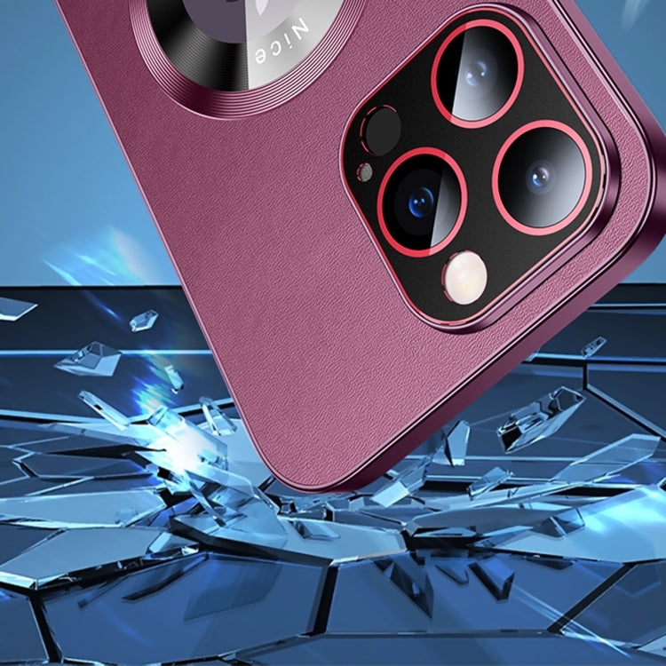 For iPhone 14 R-JUST RH05 Magnetic Leather Metal Phone Case(Blue) - HoMEdemic™ 