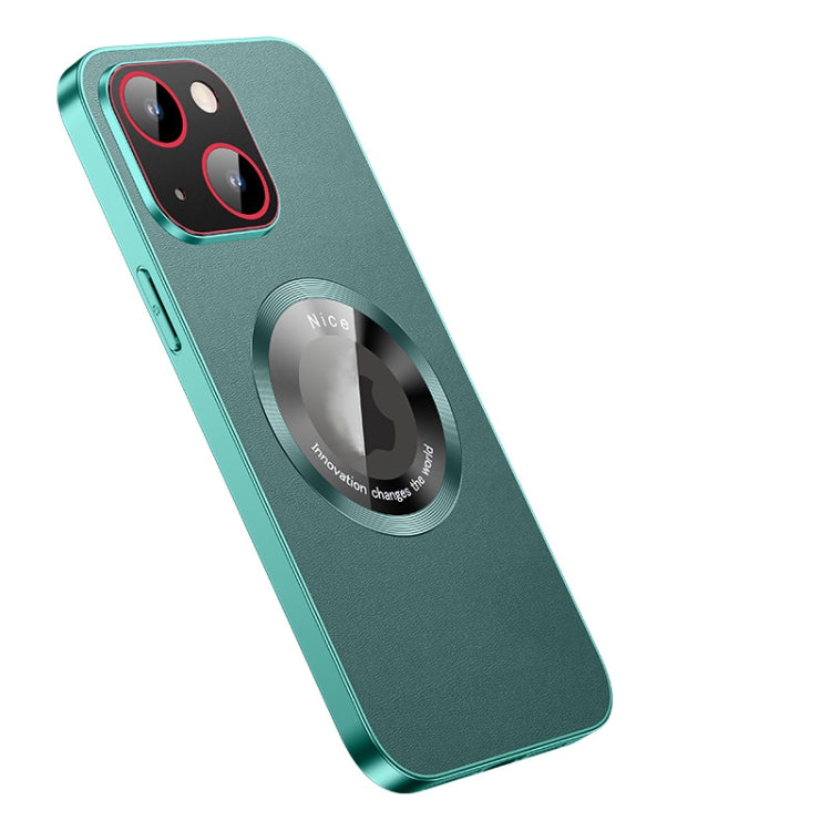 For iPhone 14 R-JUST RH05 Magnetic Leather Metal Phone Case(Green) - HoMEdemic™ 