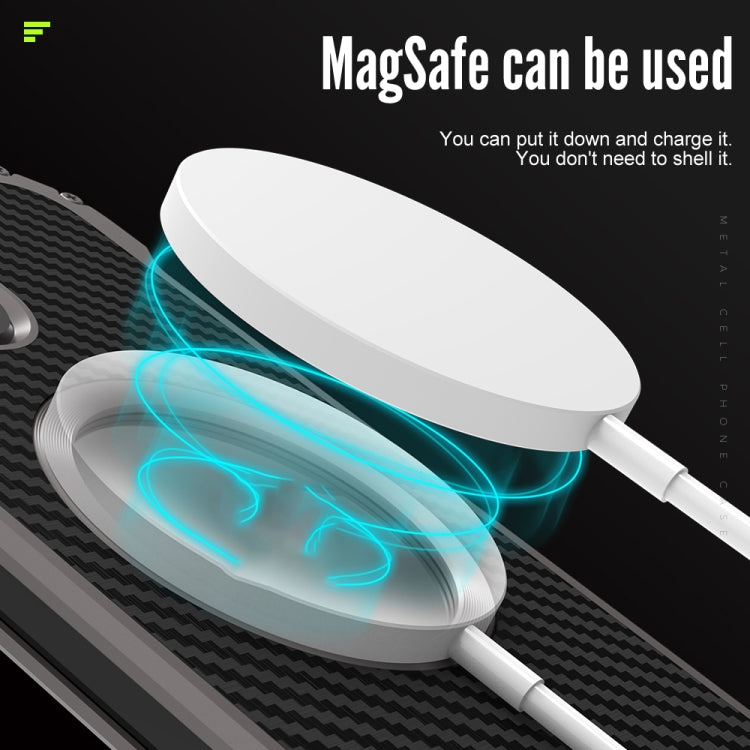 For iPhone 14 R-JUST RJ51 Hollow Shockproof Metal Phone Case (Dark Grey) - HoMEdemic™ 