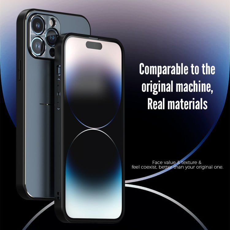 For iPhone 14 R-JUST RJ52 3-Line Style Metal TPU Shockproof Phone Case(Silver) - HoMEdemic™ 