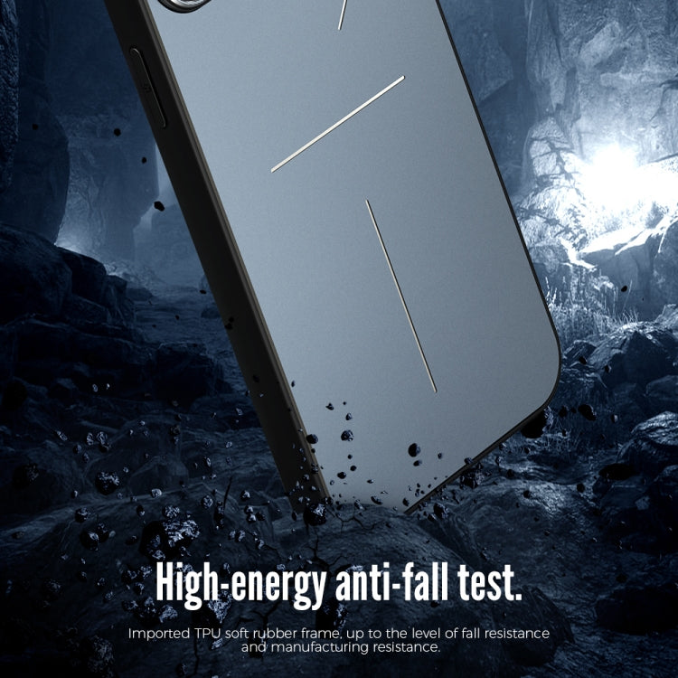 For iPhone 14 R-JUST RJ52 3-Line Style Metal TPU Shockproof Phone Case(Silver) - HoMEdemic™ 