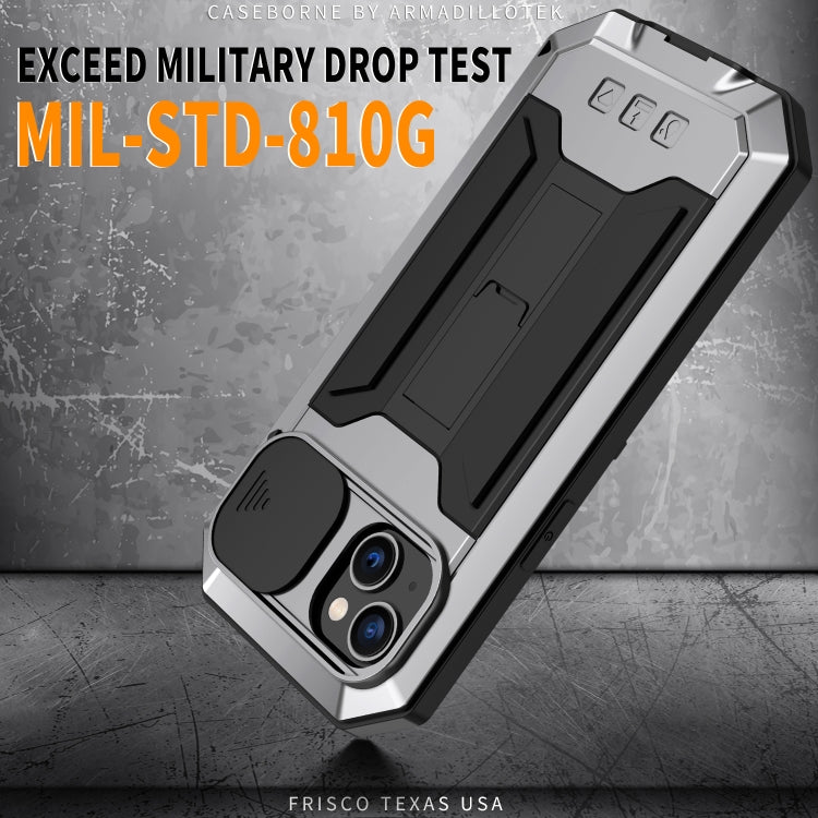 For iPhone 14 R-JUST Shockproof Life Waterproof Dust-proof Case (Silver) - HoMEdemic™ 