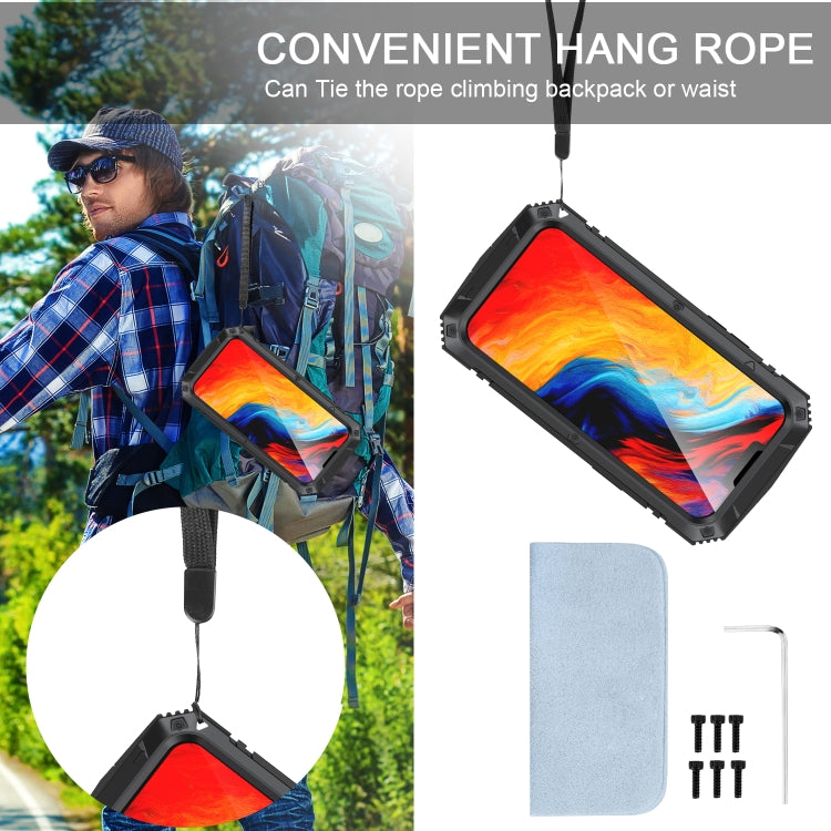 For iPhone 14 R-JUST Shockproof Waterproof Dust-proof Case with Holder (Black) - HoMEdemic™ 