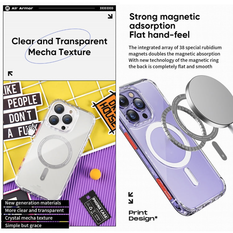 For iPhone 14 ROCK Air InShare MagSafe Phone Case (Transparent) - HoMEdemic™ 