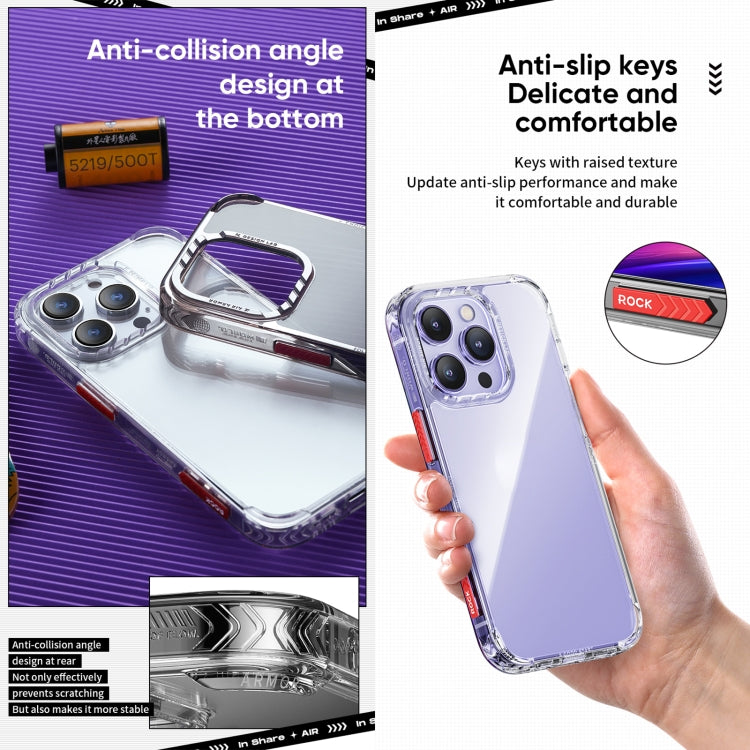 For iPhone 14 ROCK Air InShare Phone Case (Transparent Black) - HoMEdemic™ 