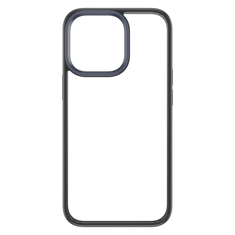 For iPhone 14 ROCK Guard Transparent Phone Case (Black) - HoMEdemic™ 