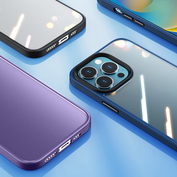 For iPhone 14 ROCK Guard Transparent Phone Case (Purple) - HoMEdemic™ 