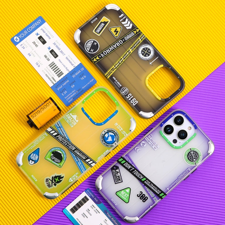 For iPhone 14 ROCK InShare Travel Series PC+TPU Phone Case (Tropical Rainforest) - HoMEdemic™ 