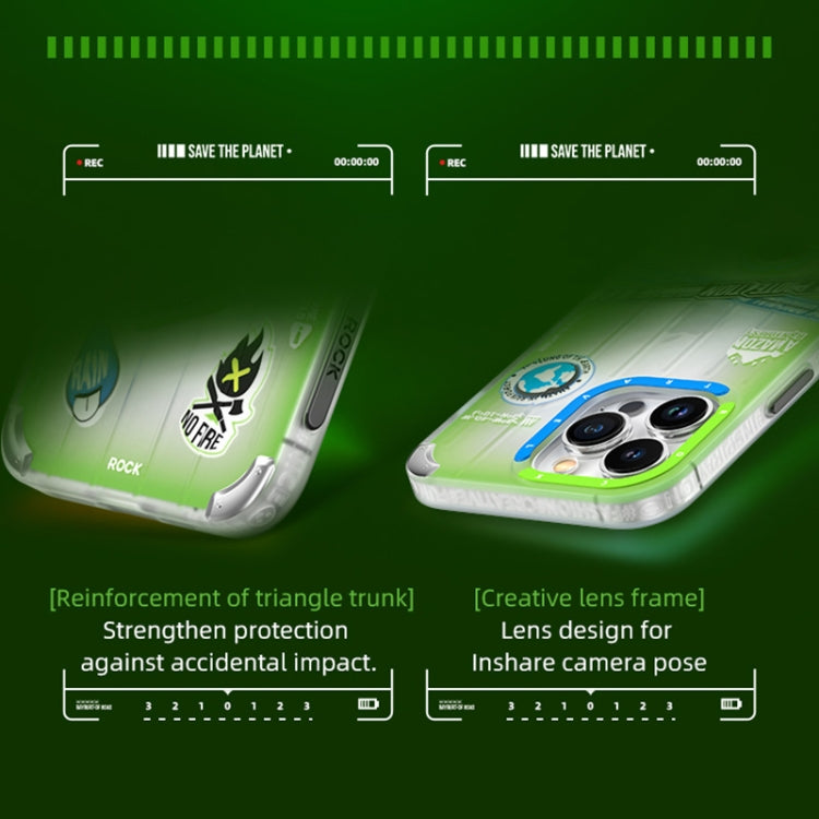 For iPhone 14 ROCK InShare Travel Series PC+TPU Phone Case (Tropical Rainforest) - HoMEdemic™ 