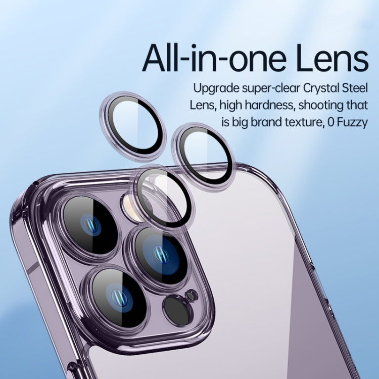 For iPhone 14 SULADA Crystal Steel Series TPU Transparent Phone Case(Blue) - HoMEdemic™ 
