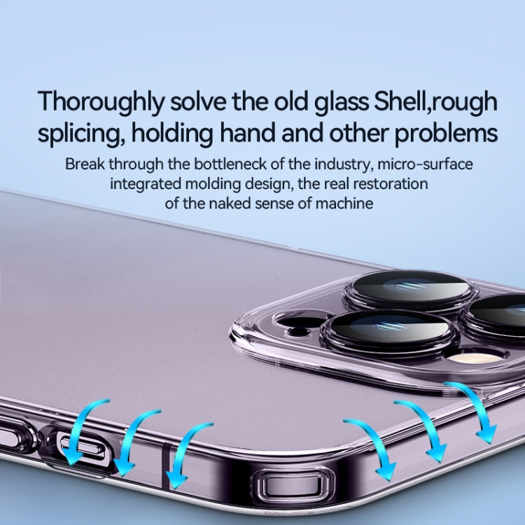 For iPhone 14 SULADA Crystal Steel Series TPU Transparent Phone Case(Blue) - HoMEdemic™ 