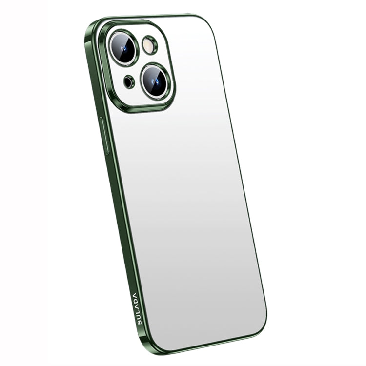 For iPhone 14 SULADA Electroplating Frosted All-inclusive TPU Phone Case(Green) - HoMEdemic™ 
