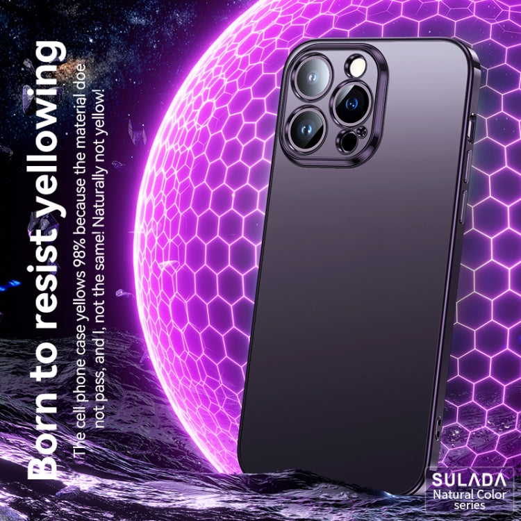 For iPhone 14 SULADA Electroplating Frosted All-inclusive TPU Phone Case(Sierra Blue) - HoMEdemic™ 