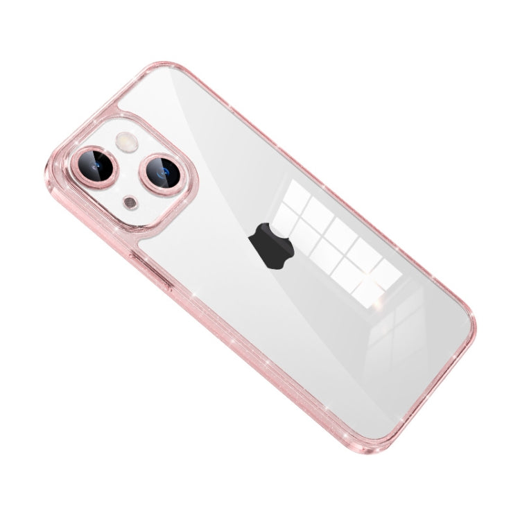 For iPhone 14 SULADA Glittery TPU + Tempered Glass Phone Case(Pink) - HoMEdemic™ 