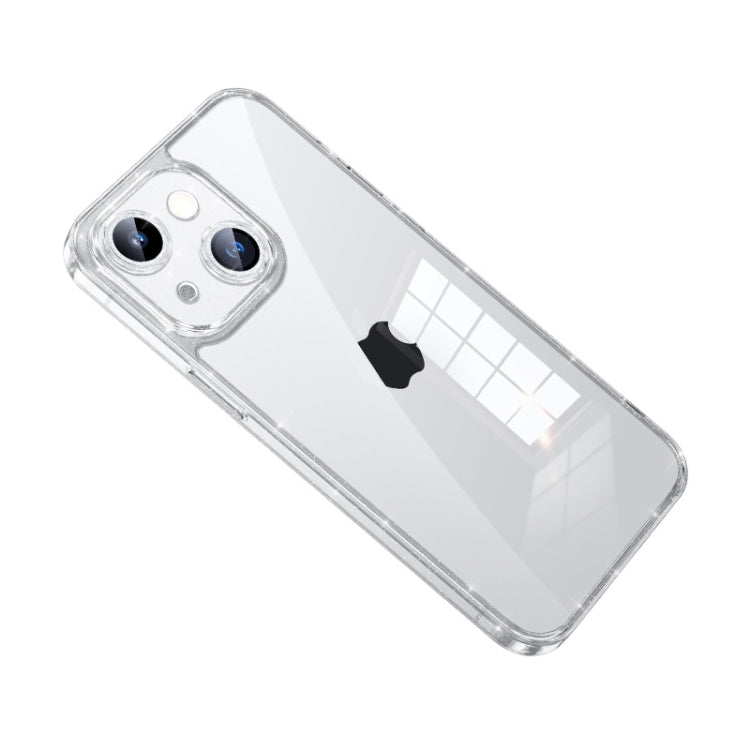 For iPhone 14 SULADA Glittery TPU + Tempered Glass Phone Case(Transparent) - HoMEdemic™ 